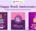 Work anniversary cards